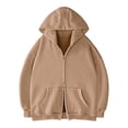 thumbnail image 2 of AnuYalue Hoodie Jacket for Men Loose Long Sleeve Hooded Sweatshirt Soft Double Zipper Tops with Pockets, 2 of 7