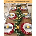 thumbnail image 4 of 13 Inch Round Placemats Set of 6, Red Truck Christmas Non Slip Heat Insulation PP Table Mats, Gnomes Xmas Tree Snowflake Gifts Washable Place Mats for Kitchen Dining Party Table Decor, 4 of 7
