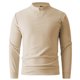 thumbnail image 2 of Ceisia Men's Winter Sporty Solid Color Fleece Round Neck Long Sleeve Shirt - Comfortable Daily Outdoor Gift Wear, 2 of 6