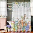 thumbnail image 6 of Rustic Floral Easter Shower Curtain Set with Hooks, Funny Bunny Tails Color Eggs Waterproof Fabric Bathroom Curtains Decor Home Accessories,Stall 36 X 72 Inch, 6 of 9
