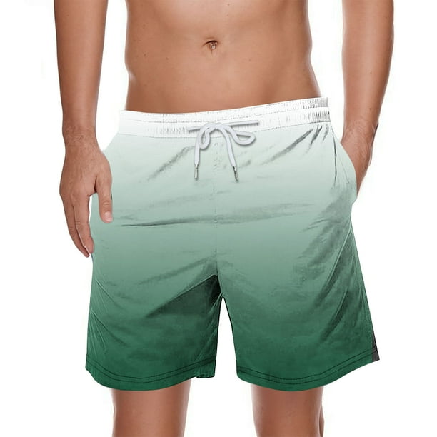 Mens Elástico Pantalones Cortos Deportivos Pantalones de Playa con Cordón de Bolsillo, de Rodilla Impresa Casual para Primavera Verano Al Aire Libre Y Diario