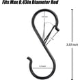 thumbnail image 2 of 16 Pcs S Hooks, Kvago 3.5 inch S Shaped Hooks with Safety Buckle, Small Metal Hooks for Hanging Plants, Pots, Closet, Clothes, Kitchen, Garden, Indoor Outdoor (Black), 2 of 9