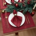 thumbnail image 2 of Elrene Home Fashions Poinsettia Noel Laser Cut Napkins, Set of 4, Red, 17" x 17", 2 of 4