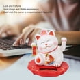 thumbnail image 3 of Solar Waving Cat Portable, Lucky Cat Waving Arm Solar Powered,  Luck Fortune Cat Solar Powered for Home Office Car Dashboard Decor, 3 of 7