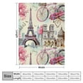 thumbnail image 4 of Shiartex  Paris Eiffel Tower Bed Blanket Ultra Soft Paris Valentine's Day Theme Throw Blanket All Season Warm Light Weight Cozy Blankets for Home Bedroom Sofa Chair Travel 50x60in, 4 of 6