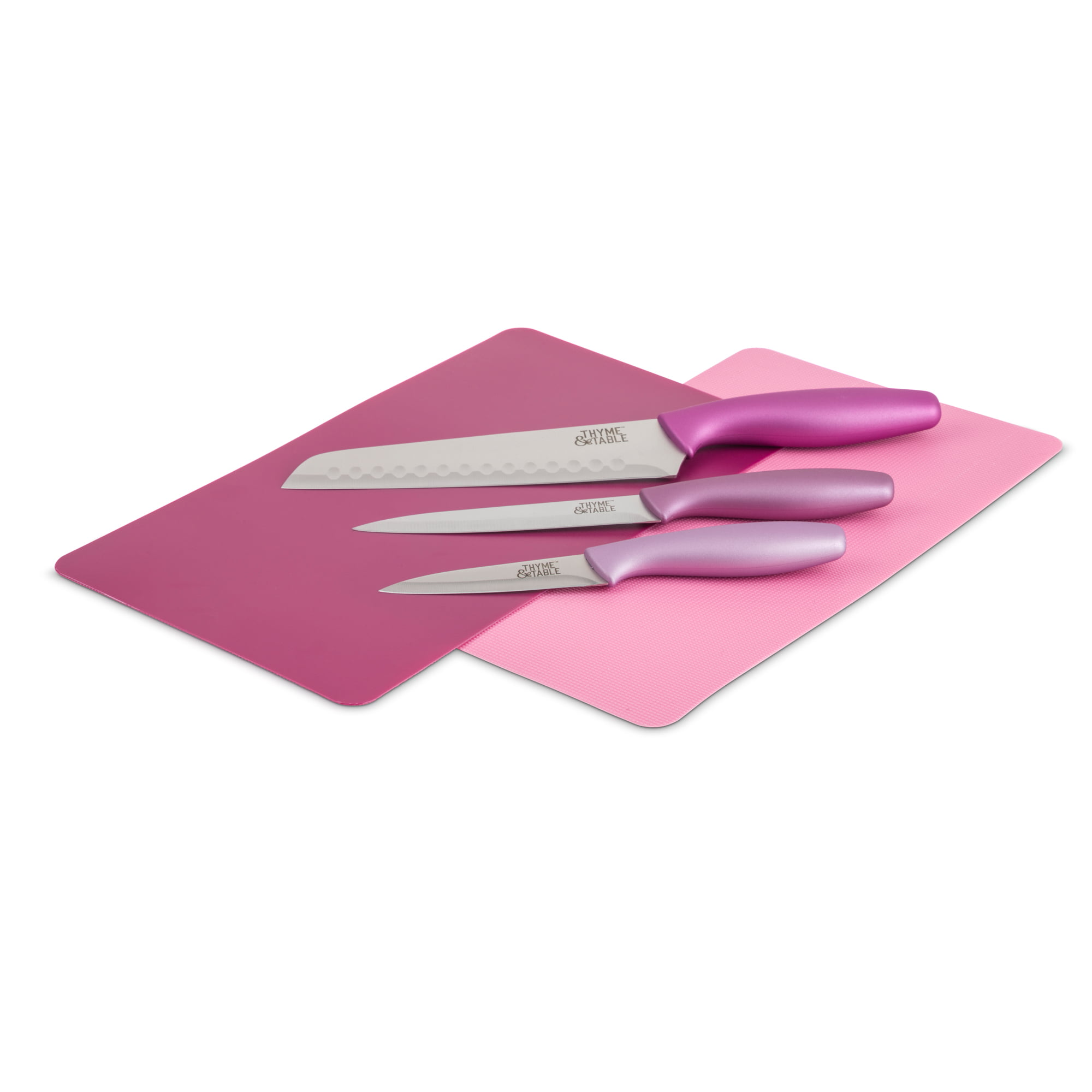 Thyme & Table Knife & Cutting Mat 5-Piece Set, Gold 