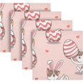 thumbnail image 5 of Coolnut Happy Easter Day Cloth Napkins Set of 4,Reusable Washable Polyester Dinner Table Napkins for Family,Kitchen,Dining,Party Decor, 5 of 7