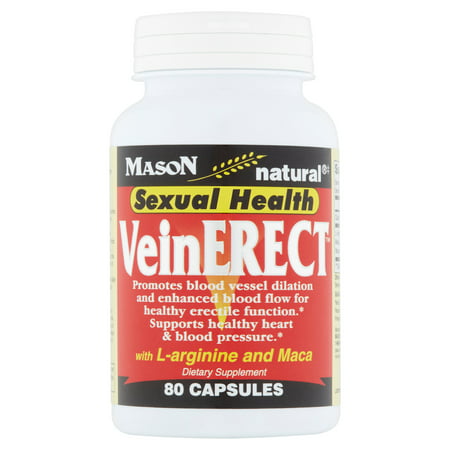 Mason Natural Sexual Health VeinErect Capsules, 80 (Best Medicine For Penis Erection)