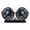 Black, variant on RKZDSR Car Fan Portable Rocking Head Fan Double Speed Durable Double Head Large Wind Car Electric Fan