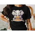 thumbnail image 2 of Cute Elephant Eating Pasta Spaghetti Ramen Food Foodie Gift T-Shirt Pasta Lover Elephant Birthday Holiday Present Gift Tshirt, 2 of 10