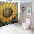 thumbnail image 7 of BCIIG Sunflower Leaves Bathroom Decor Set with Hooks, Colorful Luxurious Graphic Print Polyester Fabric Shower Curtain Set, Home Bathtubs Decoration, Multi Size 60x72, 7 of 7
