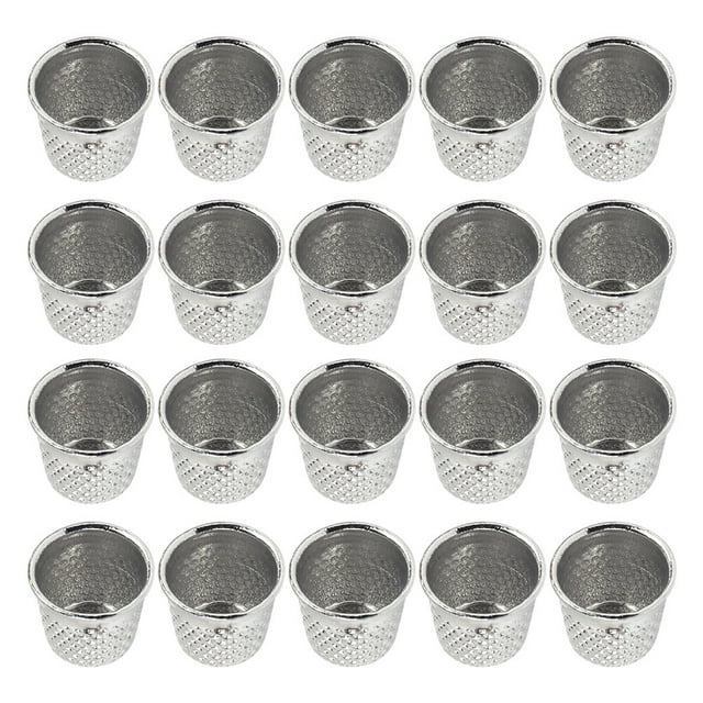 Milisten 50pcs Useful Sewing Thimble Sewing Protective Supplies DIY Crafts Tools Sewing Accessory for Home Shop Store (Silver)