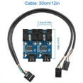 thumbnail image 4 of Motherboard USB 2.0 9Pin Header 1 To 4 Extension Hub Splitter Adapter Converter 30CM 9-Pin Internal Cable,1 x Motherboard Extension Cable,Black, 4 of 6