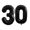 thumbnail image 3 of 2 globos de aluminio con números negros enormes de 40 pulgadas para decoración de fiestas de cumpleaños para adultos y niños de 10, 11, 12, 15, 20, 25, 30, 45, 50 y 60 años, 3 of 5