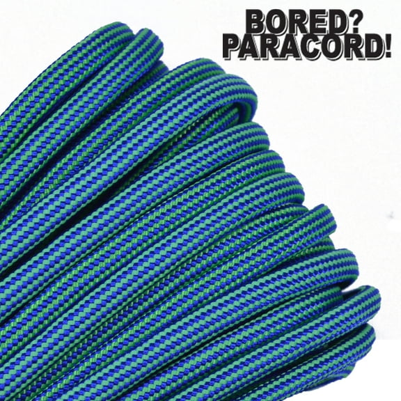 Bored Paracord Brand 550 lb Type III Paracord - Electro Shock 100 Feet