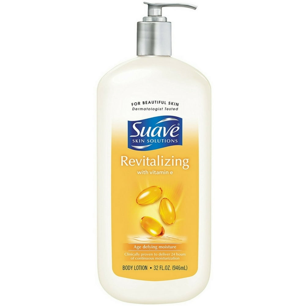 3 Pack Suave Skin Solutions Body Lotion, Revitalizing with Vitamin E