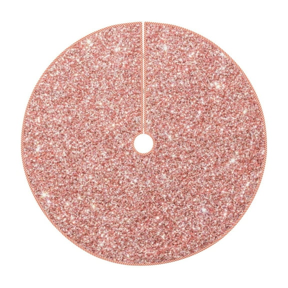 Haiem Rose Gold Pink Glitter Pattern Christmas Tree Skirt Merry Christmas Party Christmas Tree Decoration,New Year Decorations-30"
