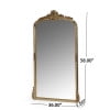 thumbnail image 3 of GDF Studio Linwood Traditional Handmade Over Mantle Wall Mirror, Antique Gold, 3 of 7