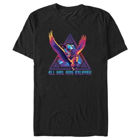 Men's Marvel: Thor: Love and Thunder All Hail King Valkyrie  Graphic Tee Black Medium