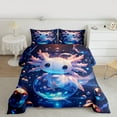 thumbnail image 2 of Homewish Kawaii Salamander Axolotl Bedding Comforter Set,Magic Animal Twin Comforter Sets,Pink Blue Bedding Set For Children,Breathable Home Decor Reversible,2pcs, 2 of 8