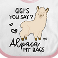 thumbnail image 4 of Inktastic Gigi's You Say Alpaca My Bags Boys or Girls Baby Bib, 4 of 4