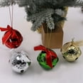 thumbnail image 3 of Christmas Tree Ornaments for Xmas Holiday Hanging Decorations Small Jingle Bells with Burlap, 3 of 5