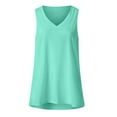 thumbnail image 4 of WREESH Womens Tank Tops Tank Tops V-Neck Basic Casual Flowy Summer Sleeveless T-Shirt Mint Green, 4 of 7