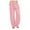 Pink, variant on Elainilye Fashion Elastic Waist Pants for Women Casual Cotton Linen Pants Drawstring Wide Leg Pants Trousers Baggy Pants,Brown