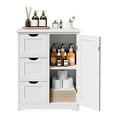 thumbnail image 6 of ZENY Bathroom Storage Cabinet with 3 Drawers and 1 Adjustable Shelf , Entryway Home Decor Furniture Towels Storage Organizer Unit, White, 6 of 8