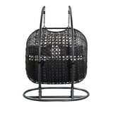 ACME Vasant Outdoor Patio Hanging Chair with Stand in Gray Fabric and