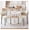 B White/White, variant on Round Kitchen Table Set for 2 - 31.5" Dining Table with Upholstered Chairs, Small Space Kitchen Set, 3 Piece Round Table Set for Apartment