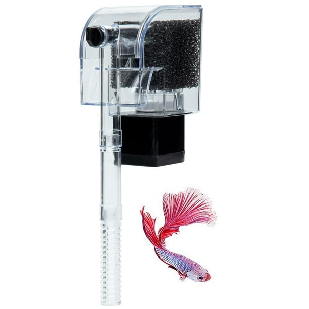 Mini filtro colgante para acuario, filtro ultrasilencioso para tanque de peces Betta, tortuga, bomba de filtración de bajo nivel de agua