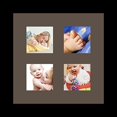 thumbnail image 2 of collage photo frame single mat with 4-3x3 openings and  black frame., 2 of 2