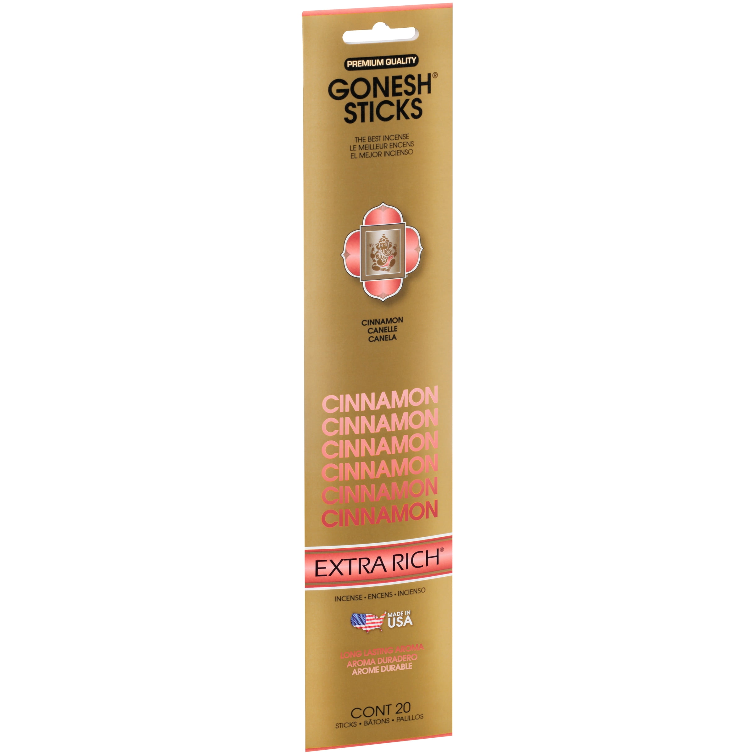 Gonesh® Extra Rich® Cinnamon Incense Sticks 20 ct Carded Pack
