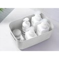 thumbnail image 5 of Juego de 4 Cestas de Almacenamiento de Plástico Blanco, Cesta de Almacenamiento de Plástico, Cesta de Plástico con Asa para Armarios Apilables, Cocina, Dormitorio, Baño, Oficina, 19x13,5x7,5cm Blanco, 5 of 5