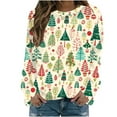 thumbnail image 2 of Neewe Christmas Sweatshirt for Women Crewneck Christmas Tree Long Sleeve Shirt Xmas Holiday Party Pullover Sweater Tops S-5XL, 2 of 6