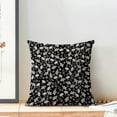 thumbnail image 3 of Flower Pillow Covers 16 X 16 Inch Set of 2, Cute Old Vintage Black Cream Floral Decorative Throw Pillow Covers Rustic Farmhouse Pillowcase Linen Cushion Case for Outdoor Home Sofa Couch, 3 of 6