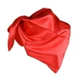 thumbnail image 3 of Riforla Women Fashion Solid Satin Square Head Scarf Lightweight Neck Scarves Hair Bandana for Style Red, 3 of 9