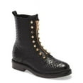 thumbnail image 2 of Jeffrey Campbell TONETTE Black Snake Embellished Block Chunky Heel Combat Boots (BLACK SNAKE, 10), 2 of 6