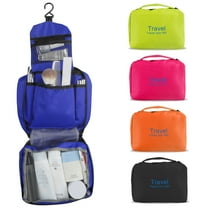 Toiletry Bag for Women Hanging Hook,AILKIN Compact and Foldable Portable Cosmetic Bags Toiletry Kit Set Makeup Bag Travel Accessories with 3 Compartment Toiletry Bag for Traveling,Blue