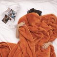 thumbnail image 4 of Mellowdy Extra Thick Hearty Plush Blanket - 500GSM Twin/Full Warm Blanket for Winter, Fall, Couch, Bed (Burnt Orange, 60x80 inches), 4 of 9