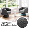 thumbnail image 5 of ClinQ Oversized Swivel Barrel Accent Chair Set of 1, 360 Degree Teddy Upholstered Round Chair for Living Room and Bedroom, Grey, 5 of 8