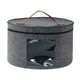 thumbnail image 2 of Caja para sombreros con tapa a prueba de polvo para mujeres y hombres, organizador de sombreros plegable redondo Gris 33x26cm, 2 of 9
