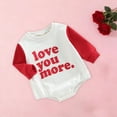 thumbnail image 6 of DHFJKG Newborn Infant Baby Romper Boys Girls Love Letter Print Long Sleeve Bodysuits Valentine's Day Toddler Clothes Crewneck Comfortable Onesie, 6 of 8