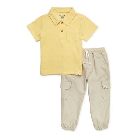 

easy-peasy Baby and Toddler Boy Polo and Jogger Outfit Set 2-Piece Sizes 12M-5T