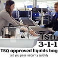 thumbnail image 4 of 3-Pack Toiletry, Transparent, 1 Liter Bag Airplane Carry-On, PVC Cosmetic Bag, Travel Airport Approved Bag, 4 of 5
