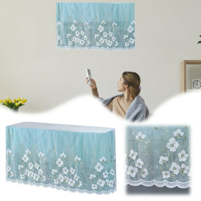 Universal Wall Mounted Air Conditioner Cover for Windproof and Decorative Curtain for Living Room