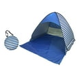 thumbnail image 1 of Tente de Plage up Tente de Plage Protection Solaire Tente Instantanée, Coupe-Vent Automatique Plage Rayures Bleu Foncé L, 1 of 9