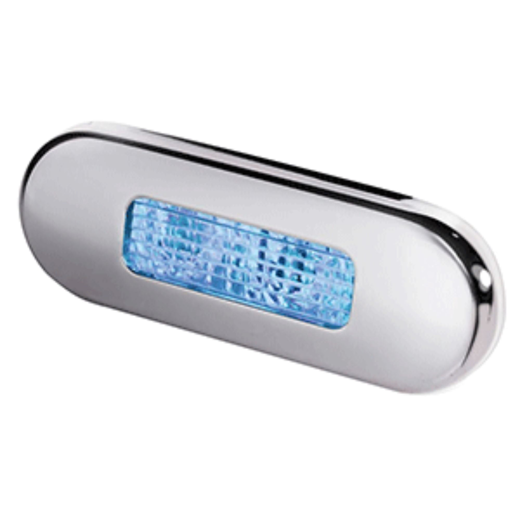 Hella Marine Polished Stainless Steel Rim LED Courtesy Lamp - Blue main image 0