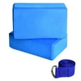 thumbnail image 4 of 2pcs EVA Yoga Blocks 1pcs Cotton Yoga Strap Stability Blocks Yoga Strap Set for Yoga Pilates Meditation, 4 of 8